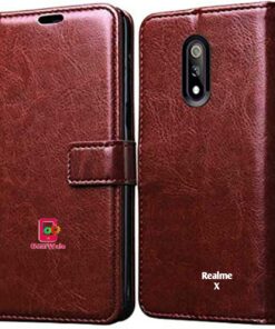 Realme X Premium Leather Finish Flip Cover