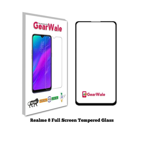 Realme 8 Full Screen Tempered Glass 2.5D Curved Glass