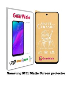 Samsung M51 Matte Screen Protector for GAMERS