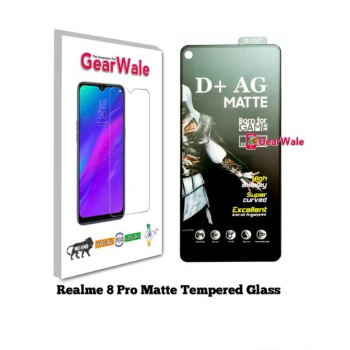 Realme 8 Pro Matte Tempered Glass For Gamers