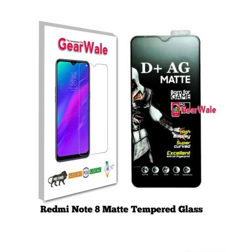 Redmi Note 8 Matte Tempered Glass For Gamers