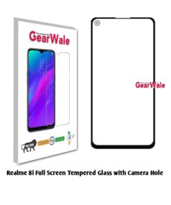 Relame 8i Full Screen Tempered Glass With Camera Cut
