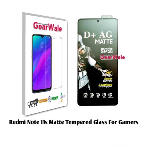 Redmi Note 11S Matte Tempered Glass For Gamers