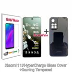 xiaomi 11i/hypercharge Premium Glass Cover With Matte Tempered Glass Combo