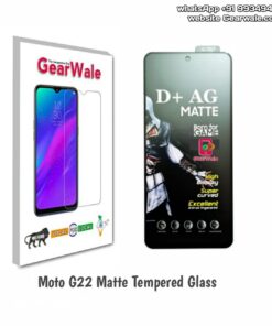 Moto G22 Matte Tempered Glass For Gamers